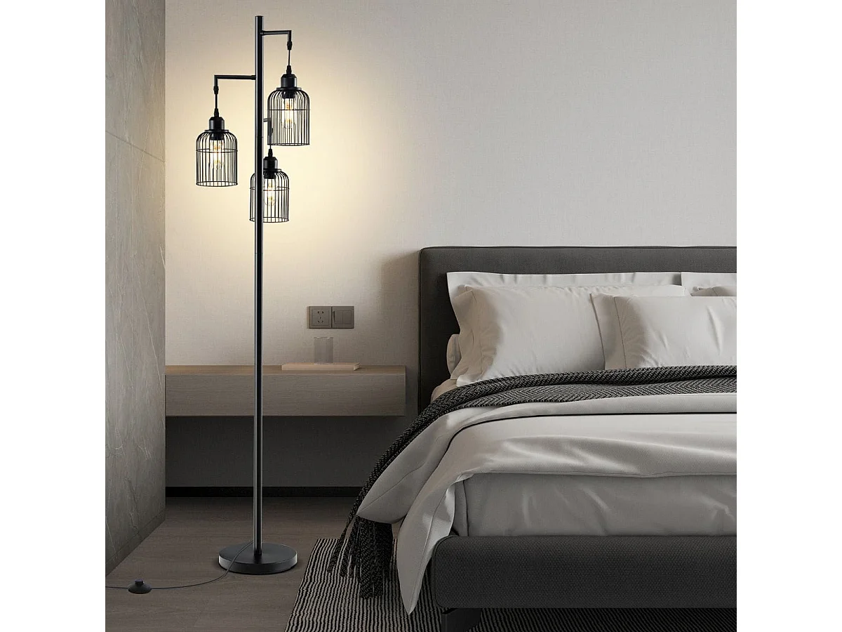 Lampe sur pied à 3 abat-jours Lampe sur pied moderne