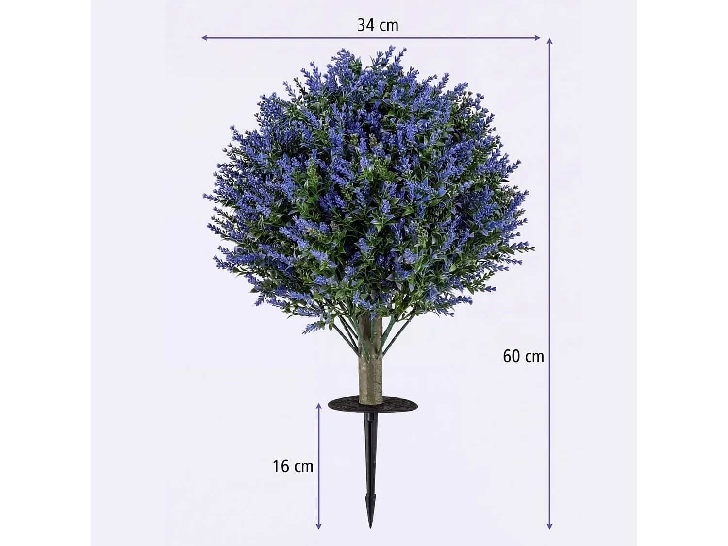 Set di cespugli artificiali di lavanda - Lavanda ornamentale, 2 pezzi