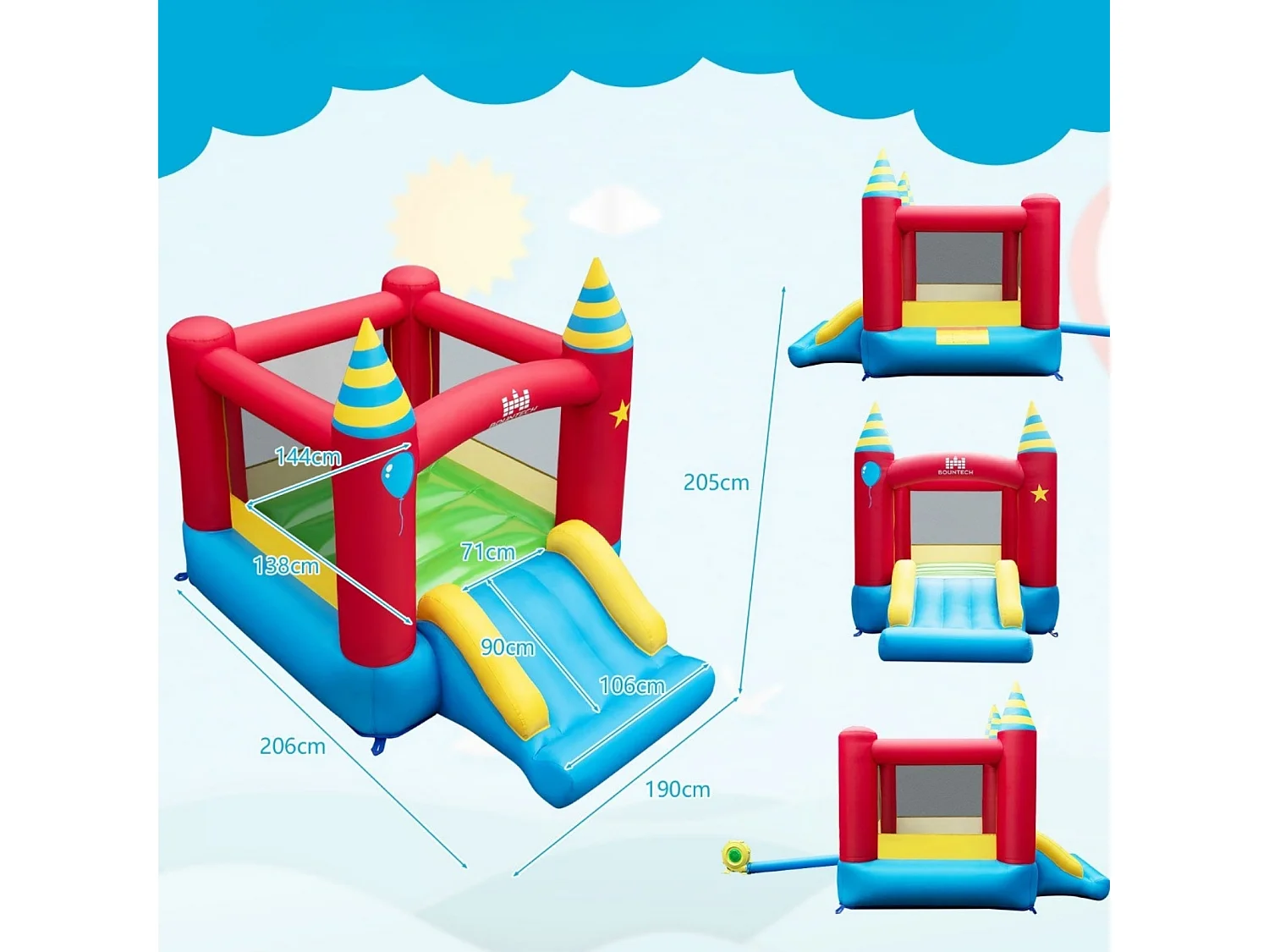 Château gonflable avec toboggan – Aire de jeux gonflable