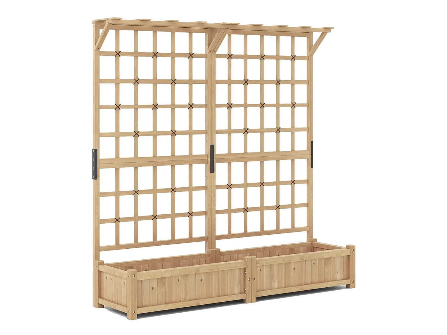 Jardinière double avec pergola Pour les plantations Parterre de fleurs Jardin botanique