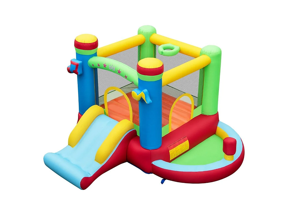Château gonflable avec toboggan – Aire de jeux gonflable pour enfants 290 x 294 x 190 cm