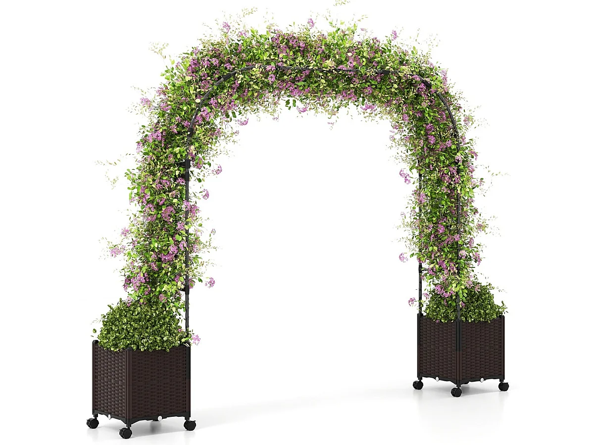 Pergola d'extérieur avec arc décoratif en métal Pergola pour fleurs