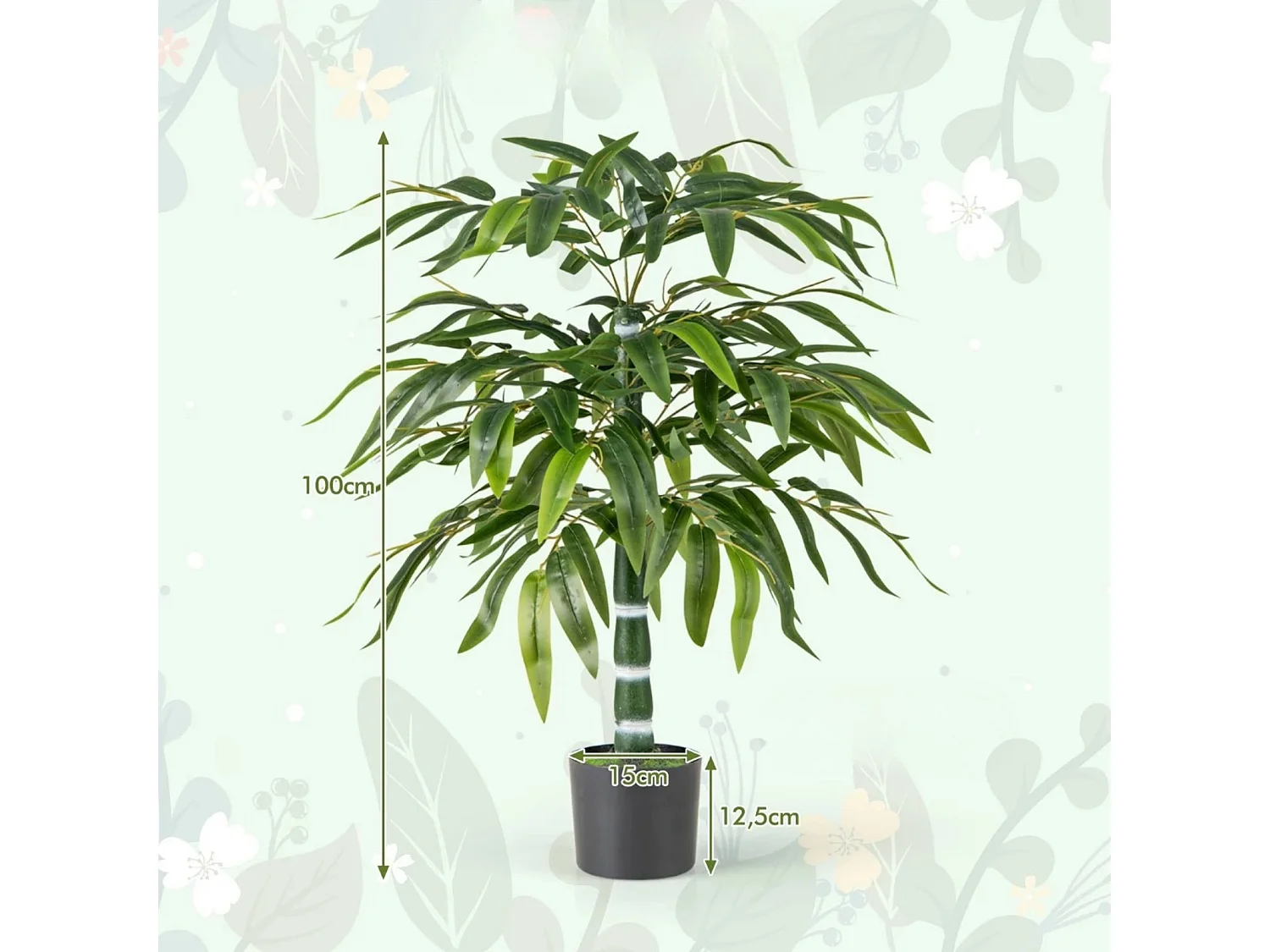 Set di alberelli di bambù artificiali - Piante ornamentali - 2 pezzi