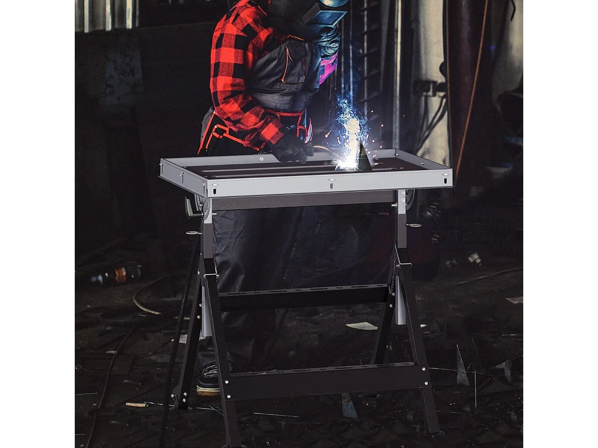 Justerbart svejsebord 78 × 55 × 95 cm