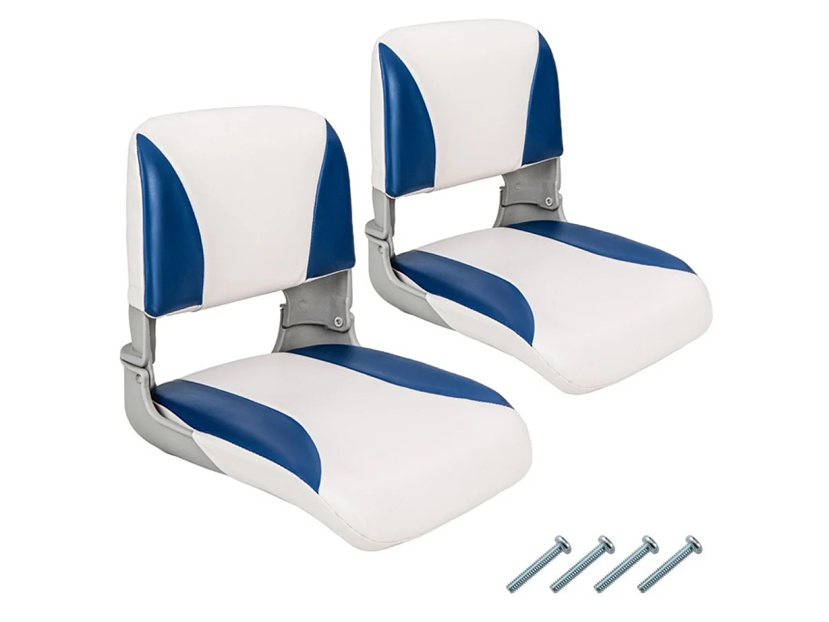 Set mit 2 klappbaren Bootsstühlen mit Schaumstoffpolsterung