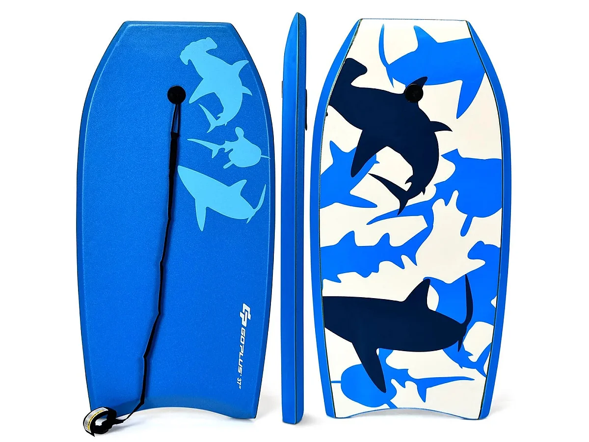 Bodyboard-Paddle-Board mit Sicherheitsgurt, 83 × 47 × 5,5 cm
