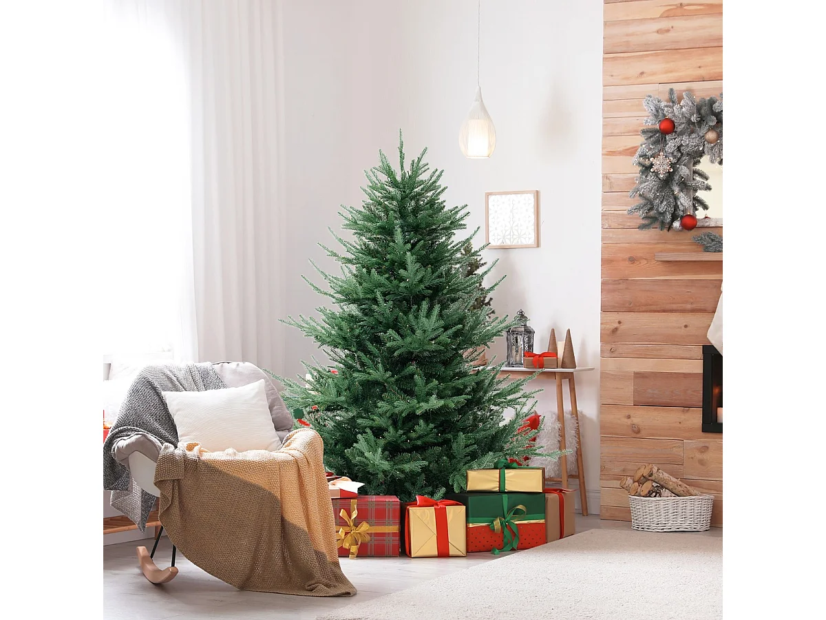 Albero di Natale artificiale con luci a LED, 180 cm
