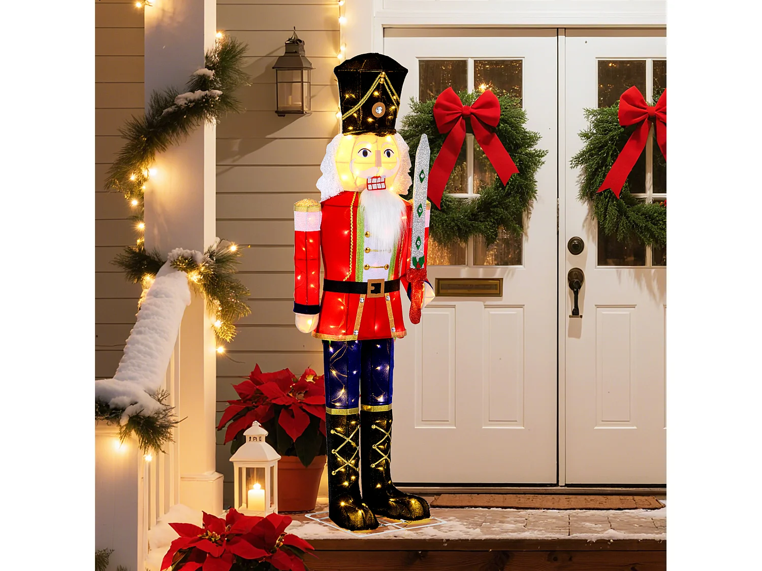 Weihnachtsfigur „Nussknacker“ – Beleuchtete Weihnachtsdekoration