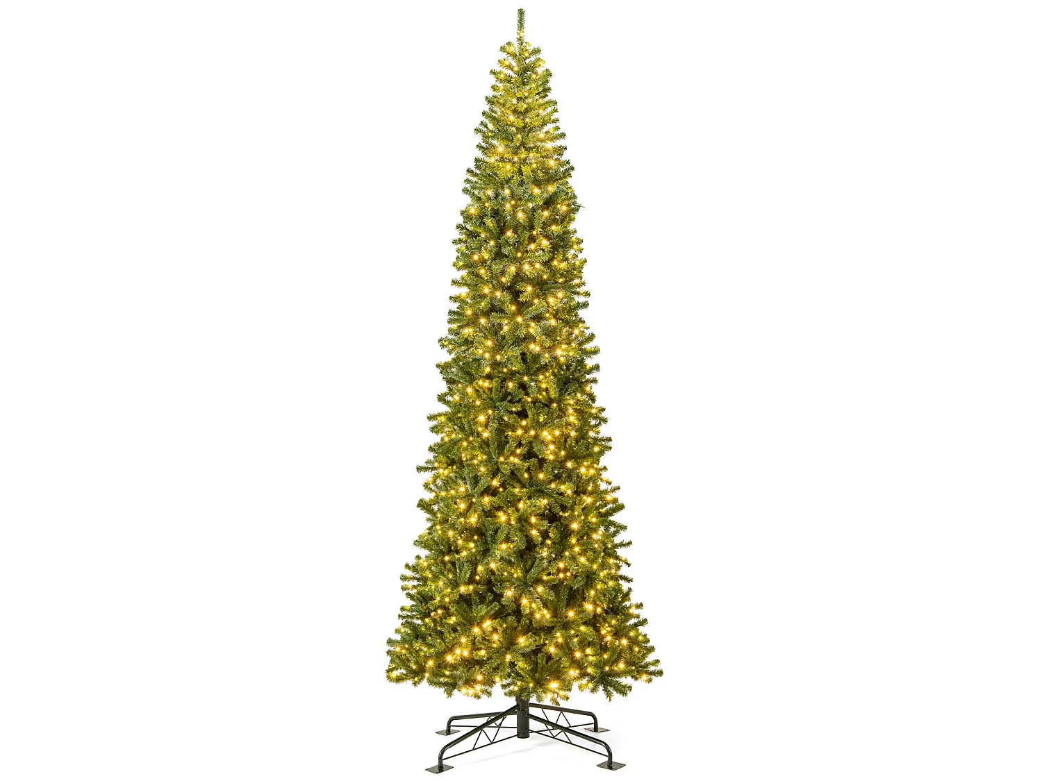 Albero di Natale artificiale a forma di abete, 360 cm, 1030 LED, 2536 rami - verde