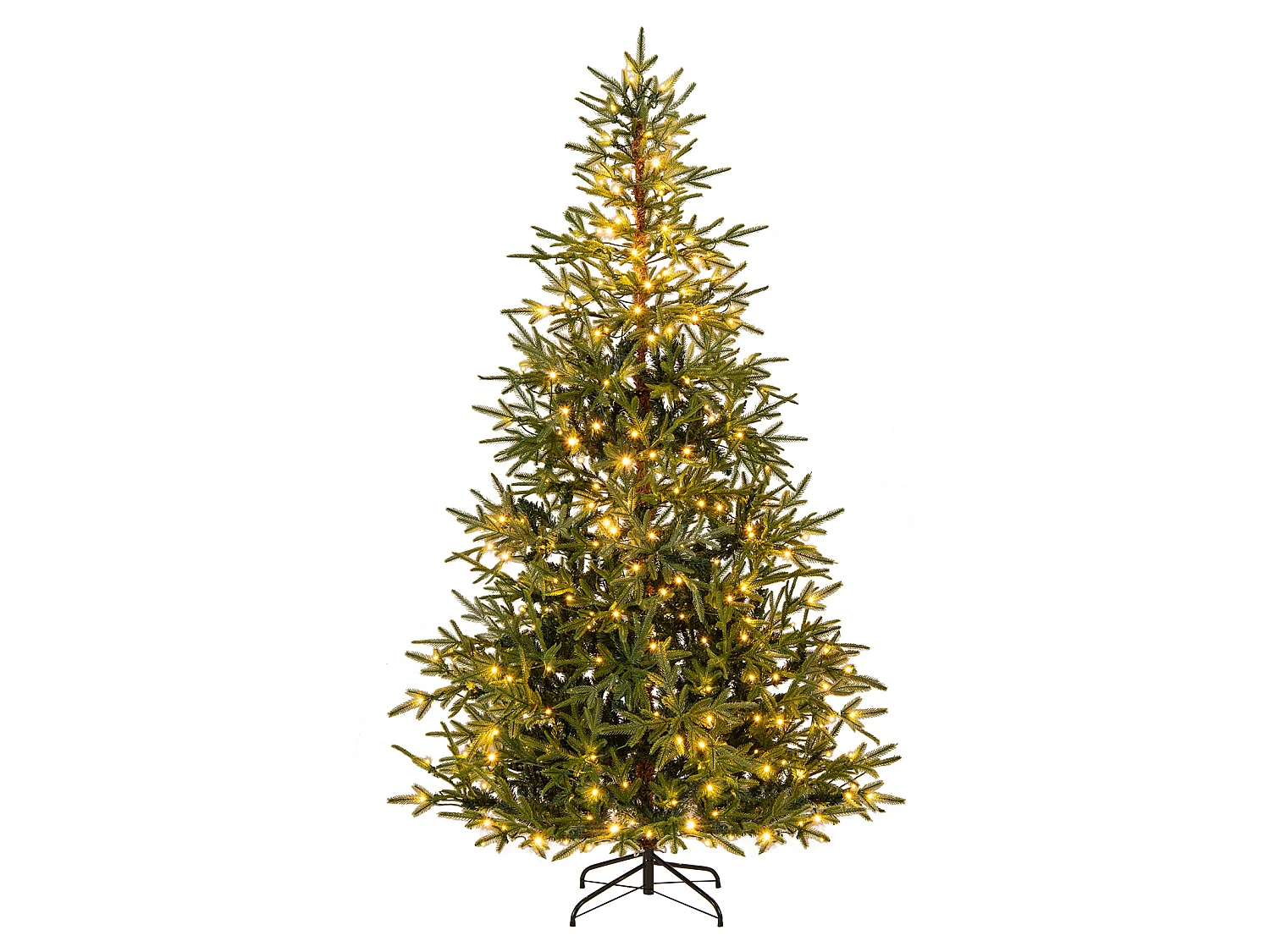 Albero di Natale artificiale con luci a LED, 210 cm