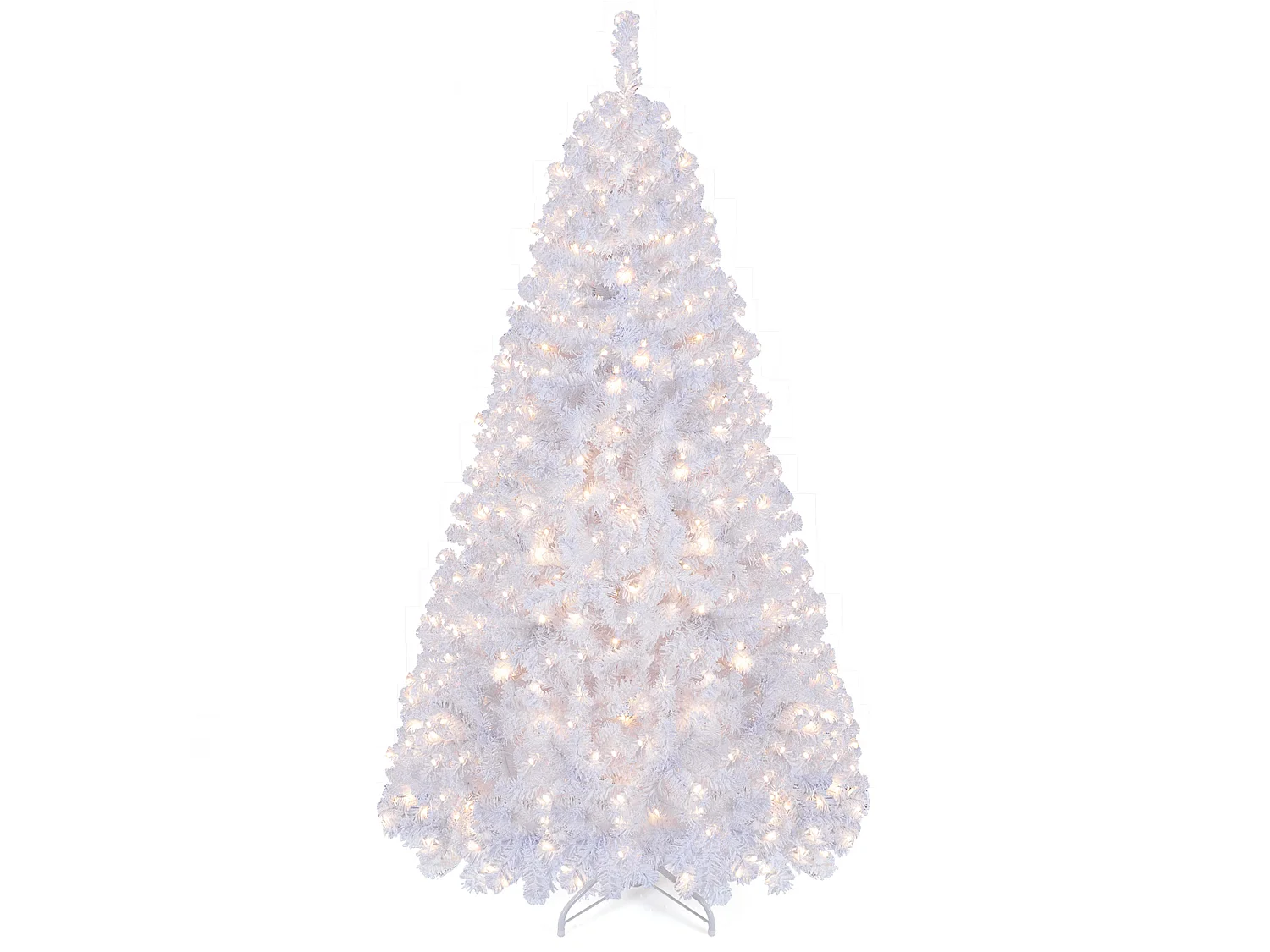 Albero di Natale artificiale innevato da 180 cm, 230 LED - bianco