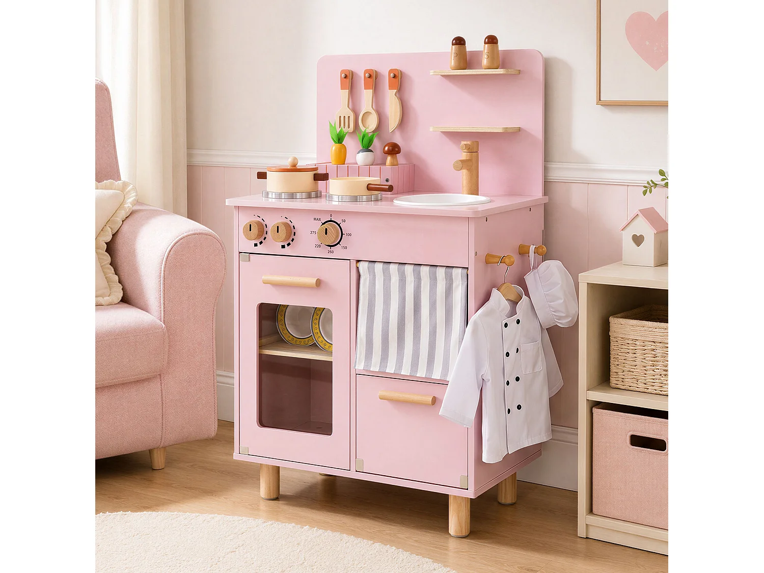 Holzküche für Kinder mit Zubehör – Kinderküche