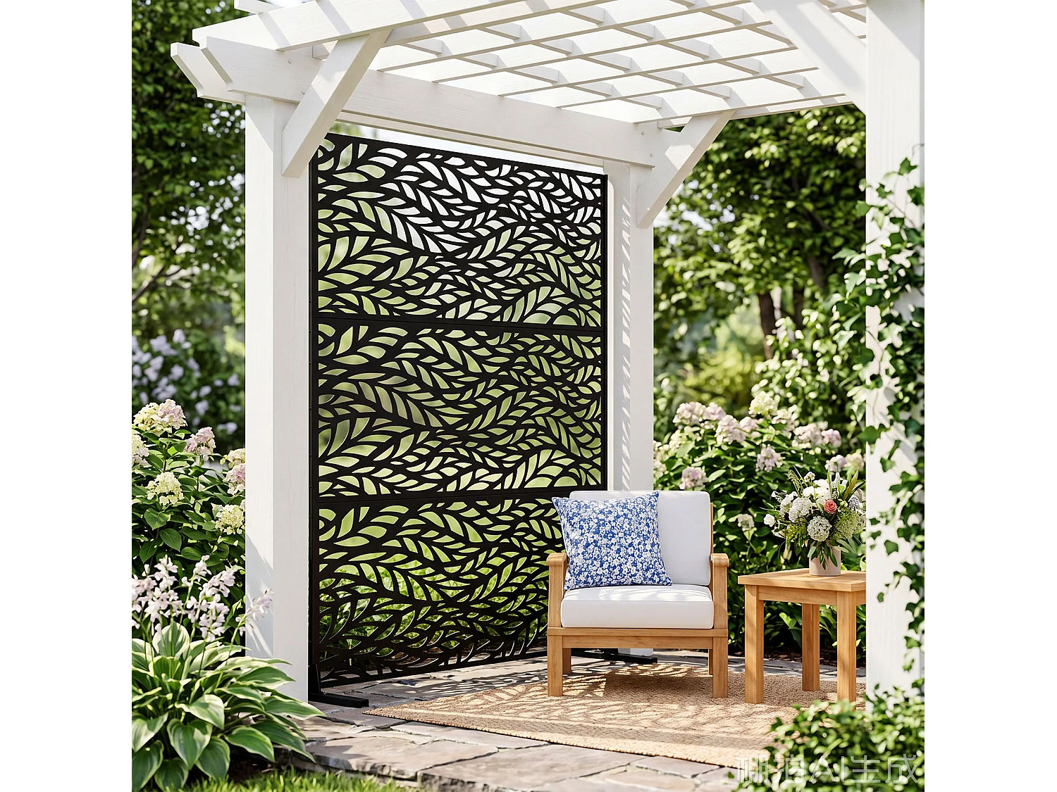 Protection pour le jardin : store vertical autoportant pour balcon