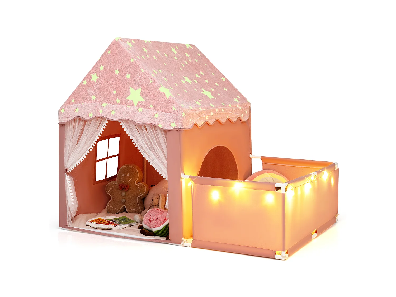 Tenda per bambini con box e tappetino Casetta per bambini con box