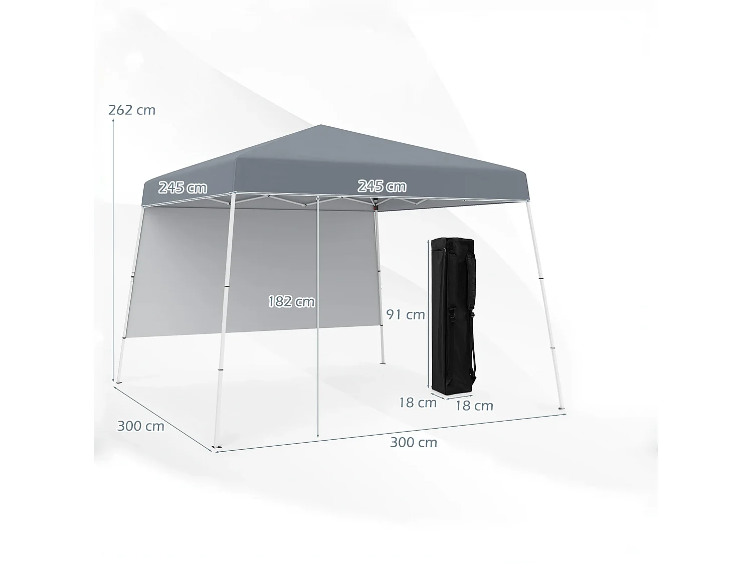 Zusammenklappbarer Gartenpavillon – Partyzelt 3 x 3 m