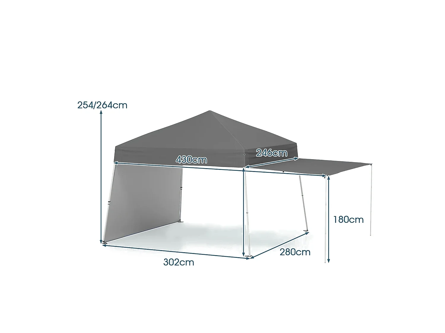 Padiglione da giardino con pareti pieghevoli Tenda da giardino Tenda per eventi