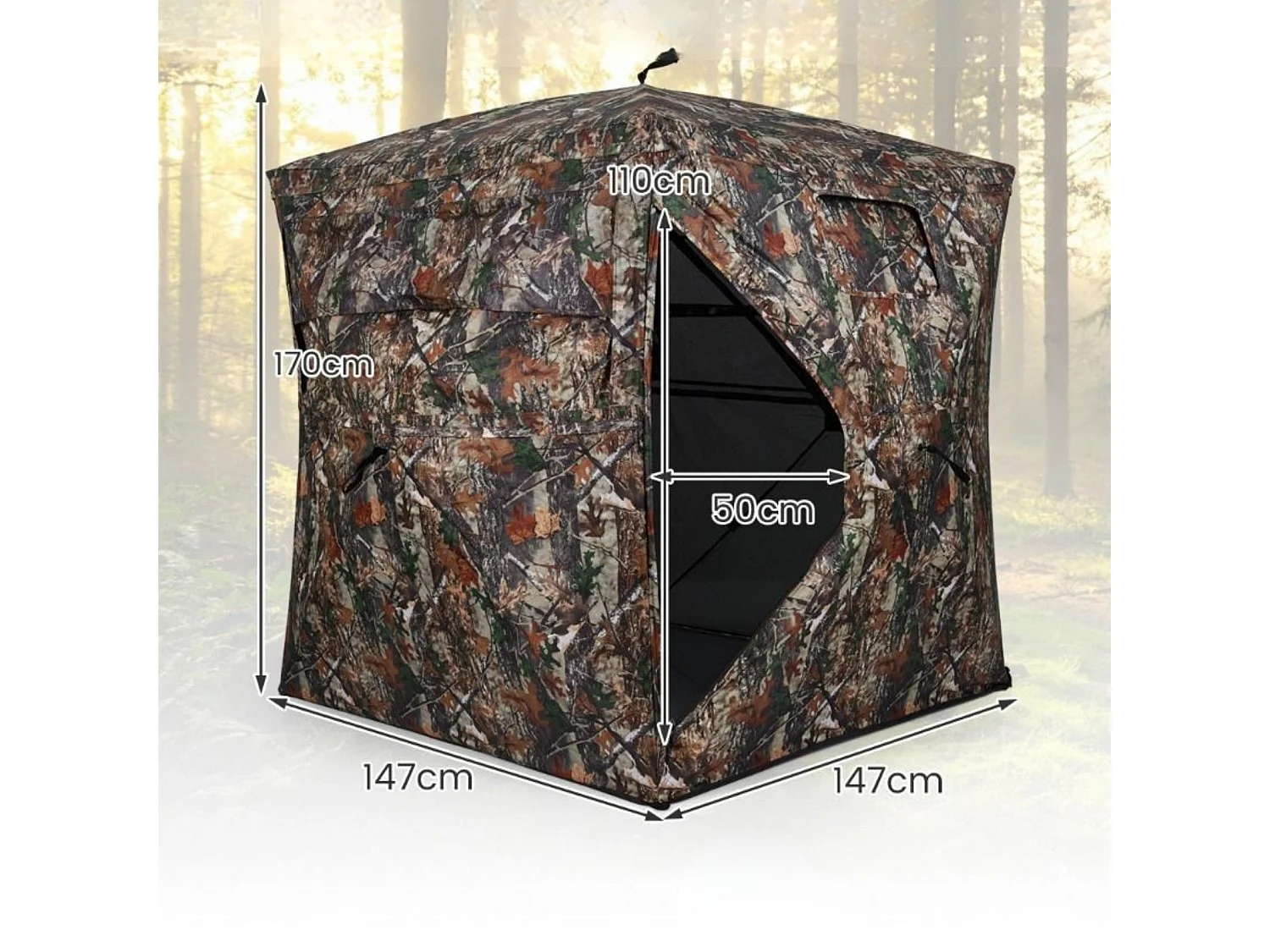 Tenda mimetica da caccia 147 x 147 x 170 cm