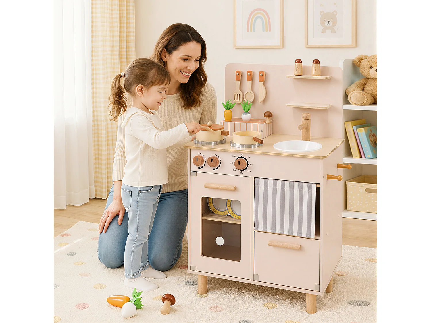 Cuisine en bois pour enfants avec accessoires Cuisine pour enfants