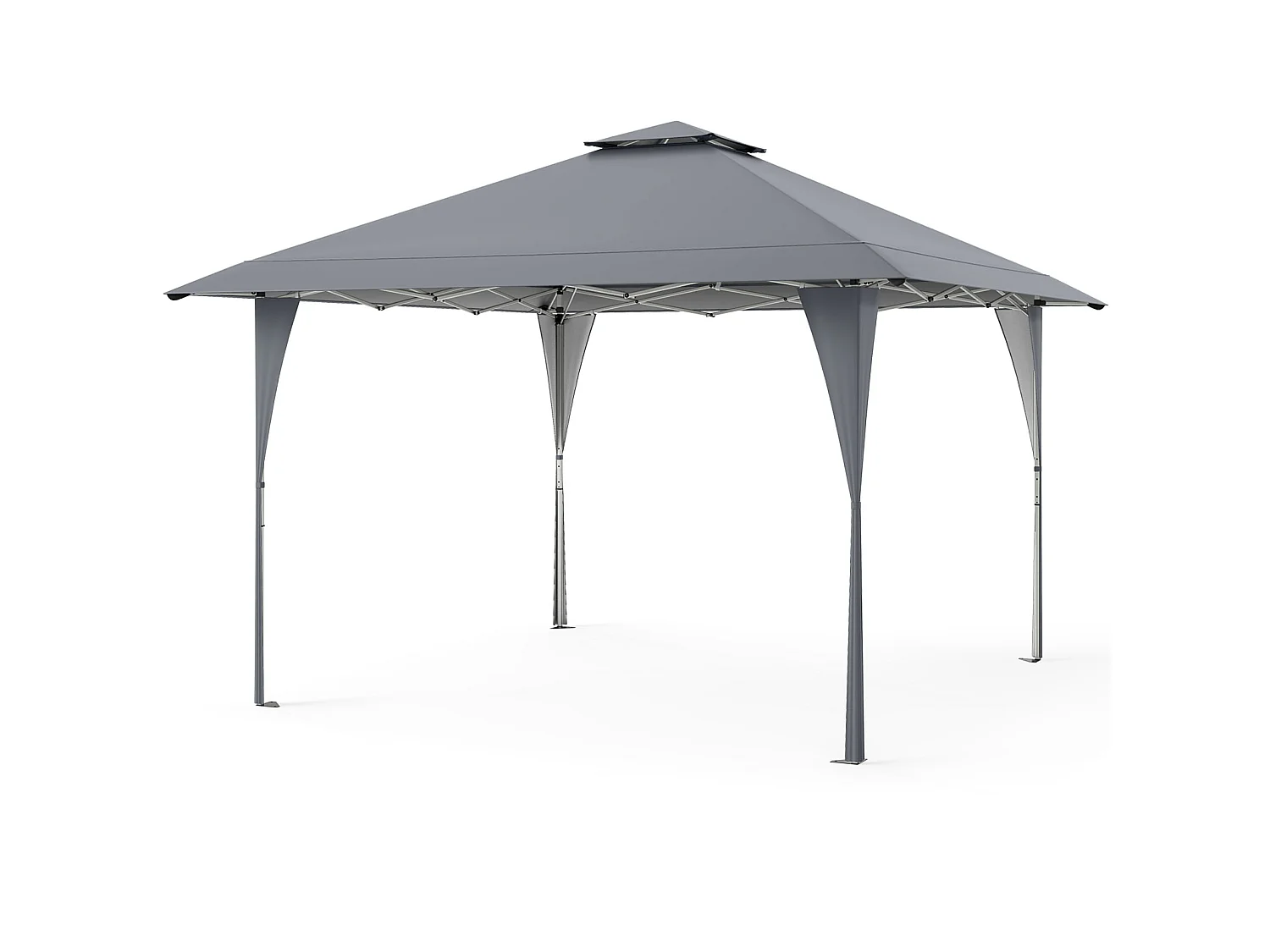Gazebo da giardino con doppio tetto Tenda da giardino 390 x 390 cm