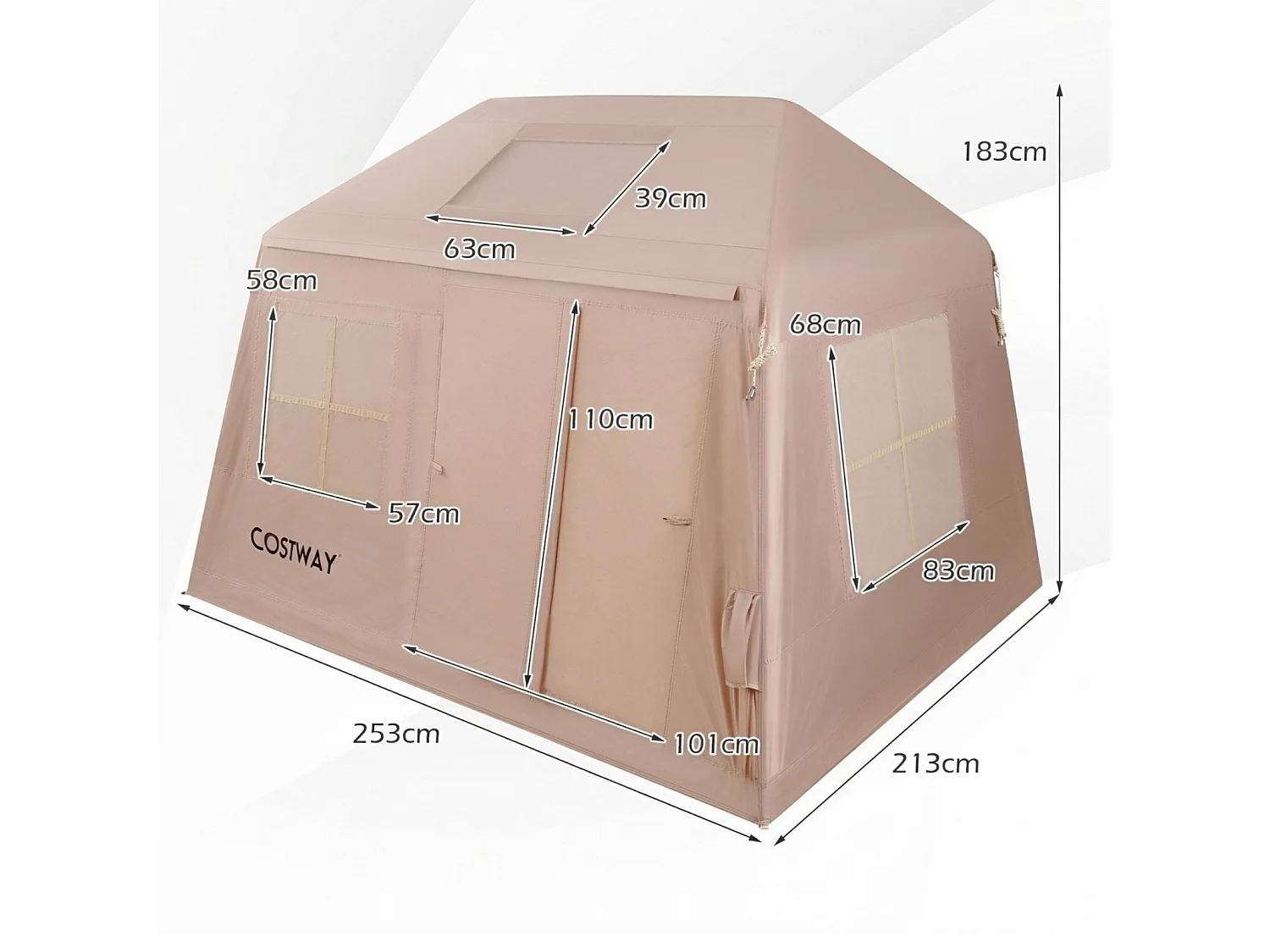 Tenda da campeggio gonfiabile con zanzariera Tenda gonfiabile