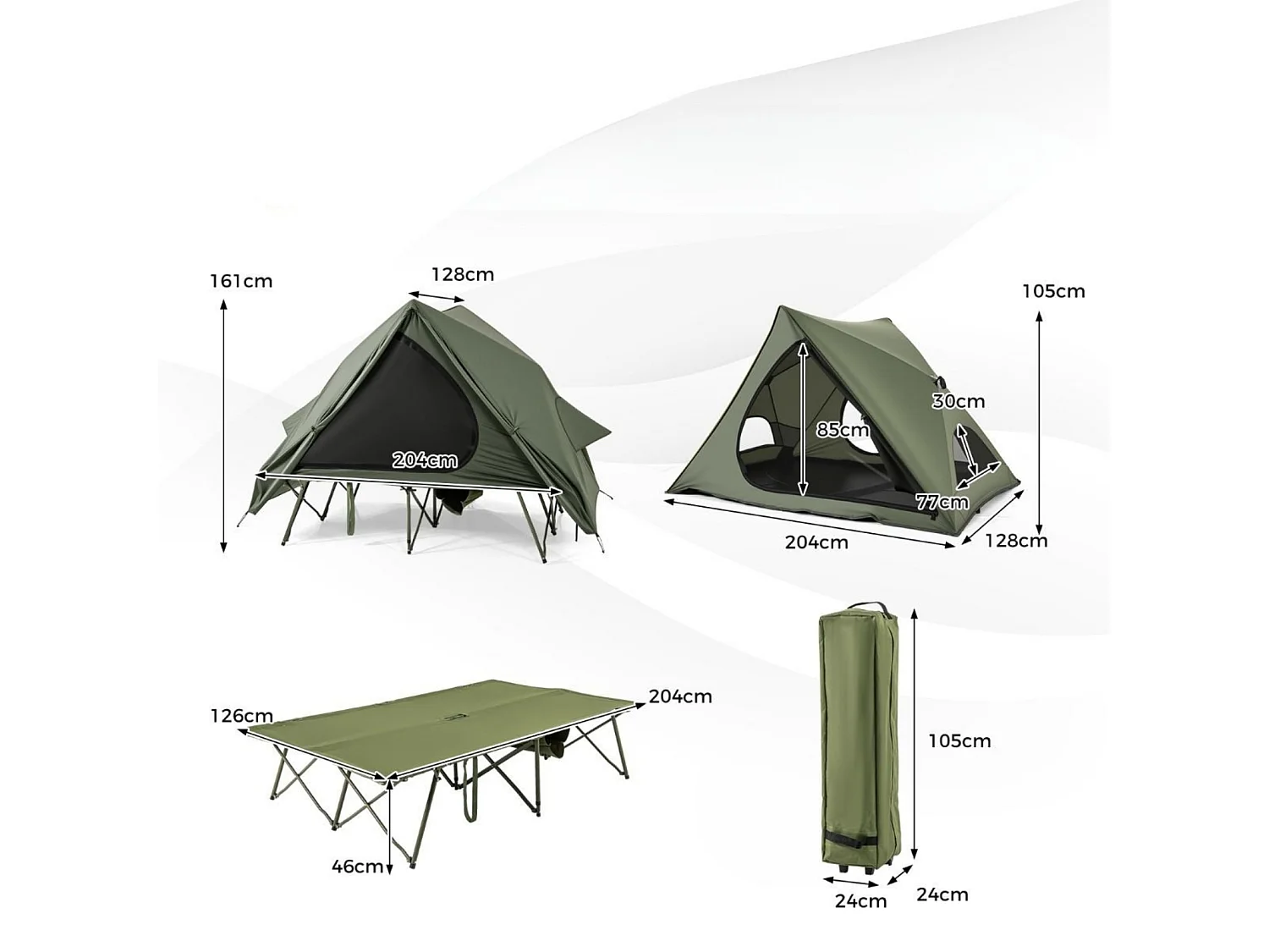 Tenda da campeggio con telaio Tenda per 2 persone