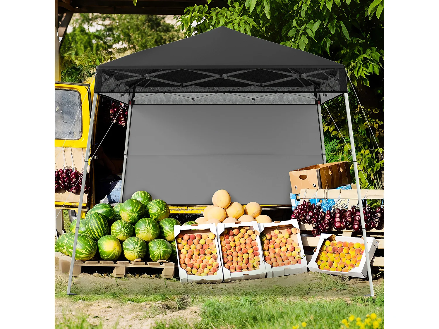 Gazebo pieghevole - Tenda da giardino con borsa da trasporto 180 x 180 cm
