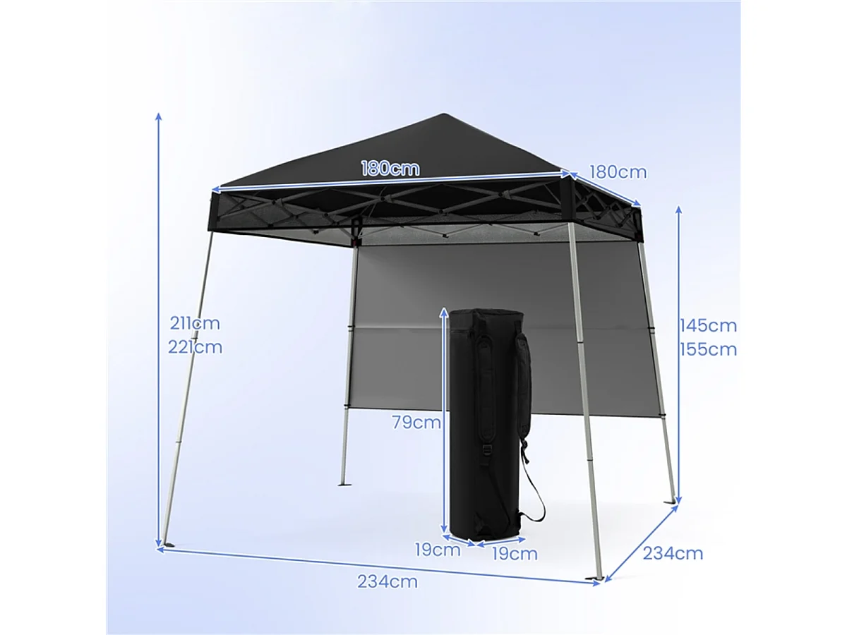 Gazebo pieghevole - Tenda da giardino con borsa da trasporto 180 x 180 cm