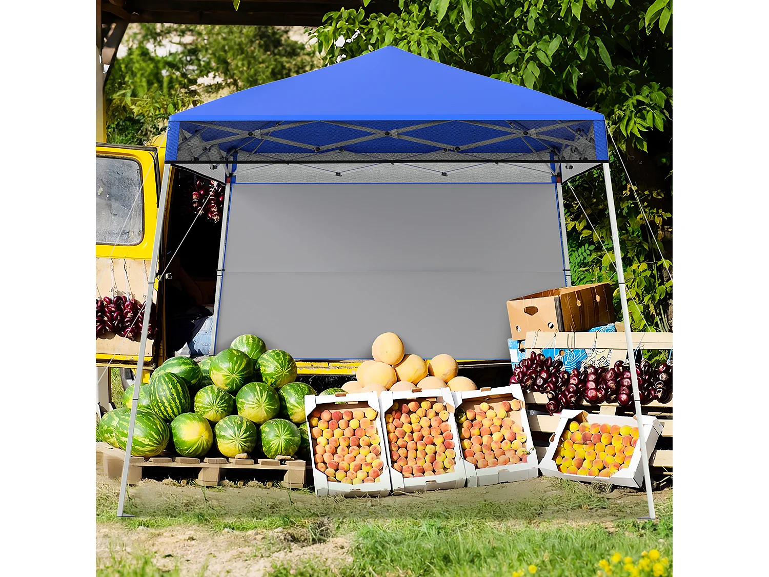 Hopfällbar paviljong – Trädgårdstält med transportväska, 180 × 180 cm