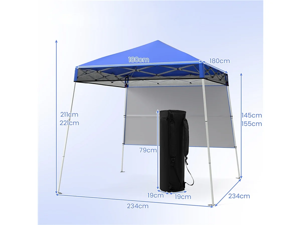 Hopfällbar paviljong – Trädgårdstält med transportväska, 180 × 180 cm