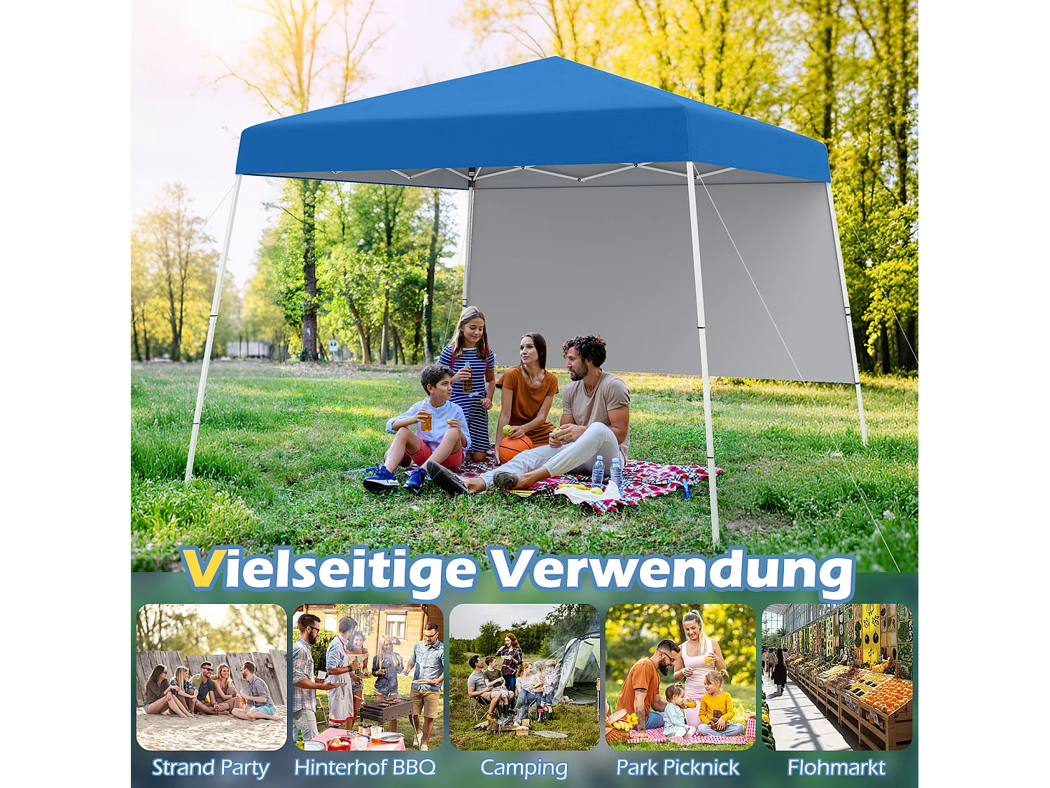 Pavillon de jardin pliable – Tente de réception 3 x 3 m