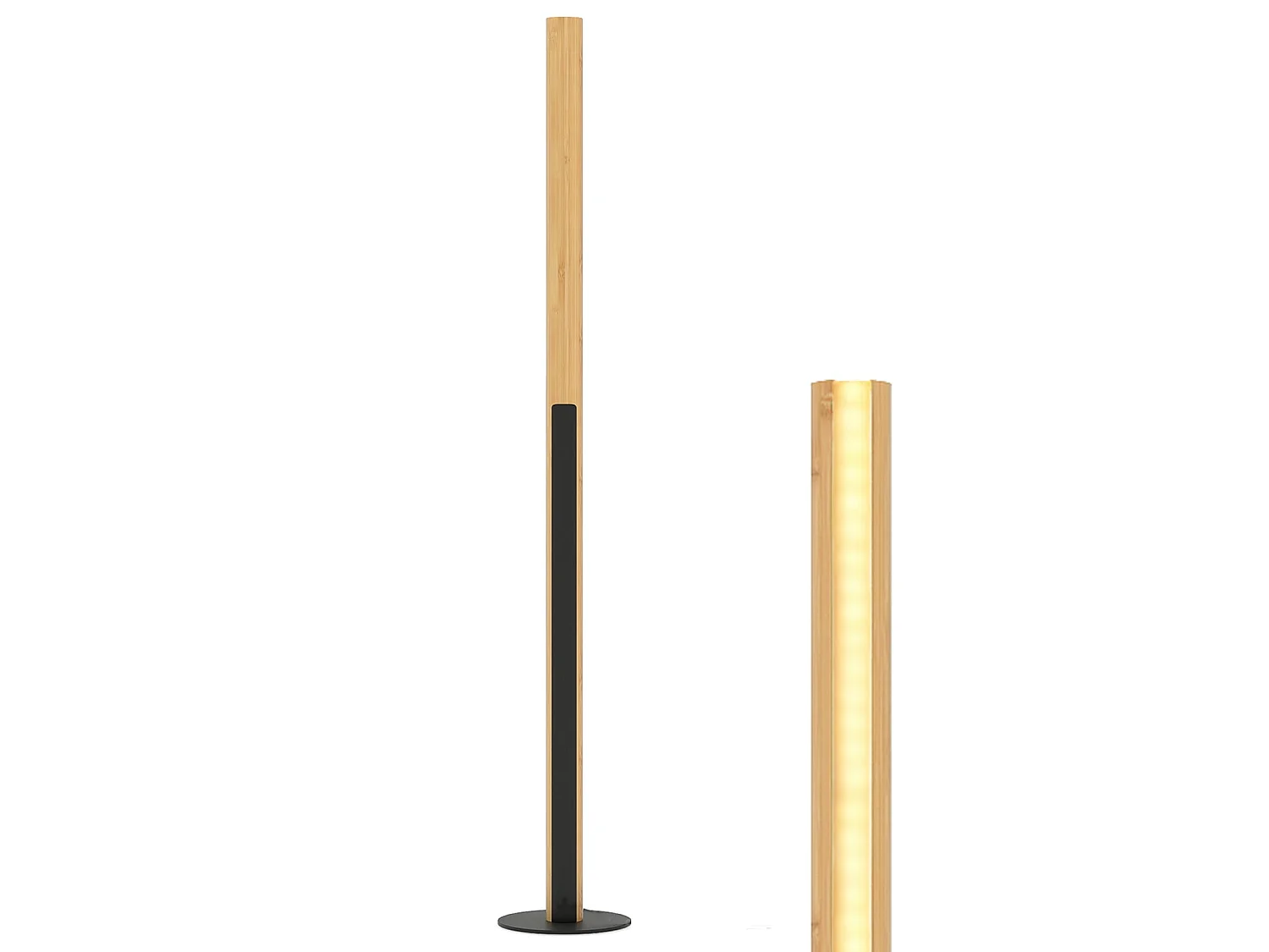 Lampadaire LED avec interrupteur au pied, 122 cm
