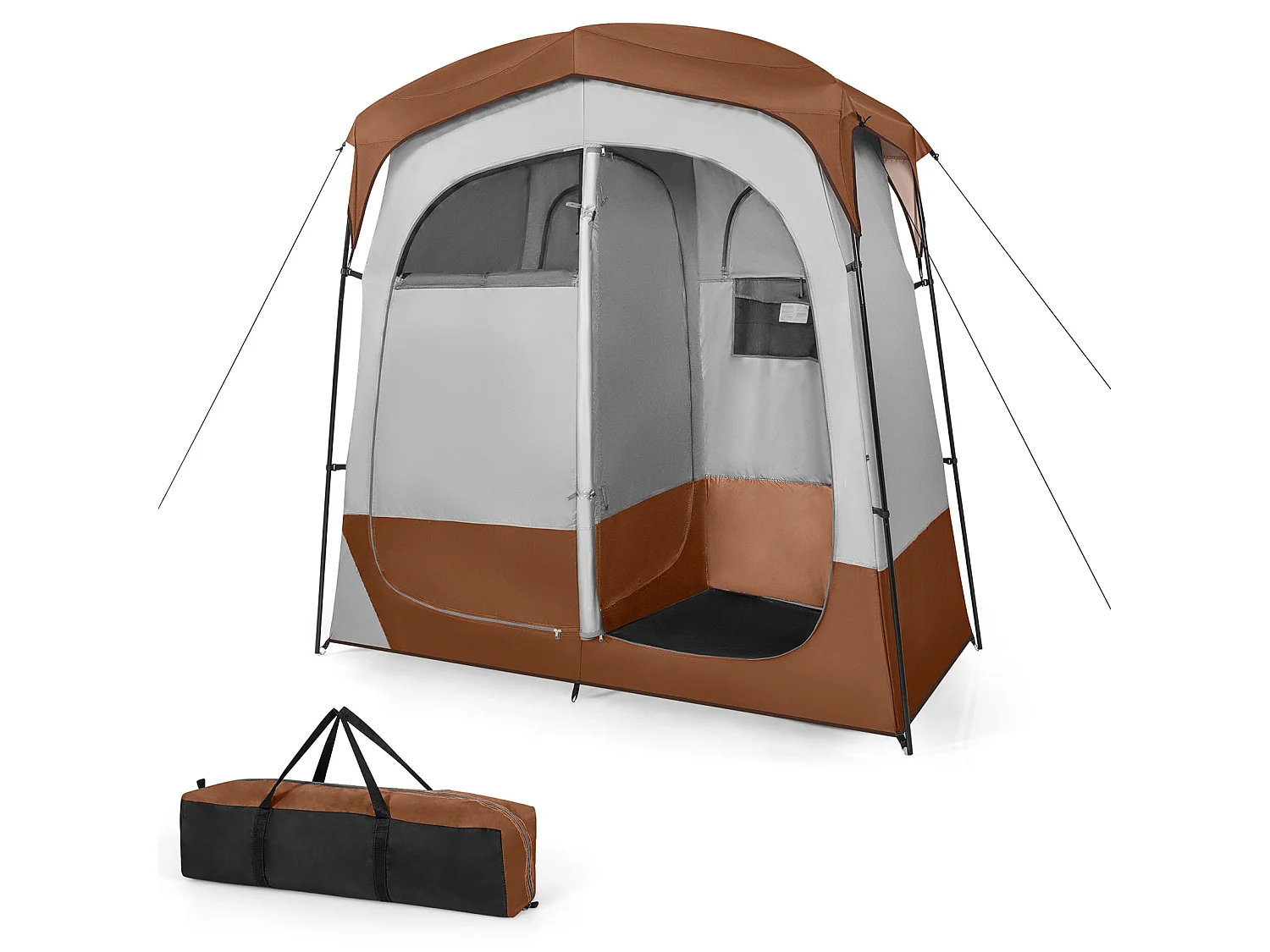 Tenda doccia a 2 scomparti Tenda da campeggio per servizi igienici