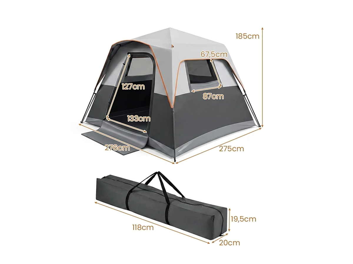 Tenda da campeggio pop-up per 6 persone Tenda da campeggio