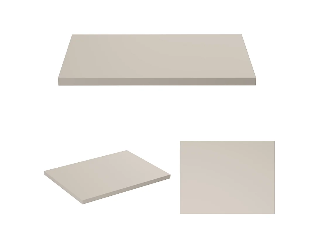 Bathroom Vanity Unit Beige Cabinet with Worktop 600mm Wall Hung Countertop Floating 2 Drawer Under Sink Storage Dalia