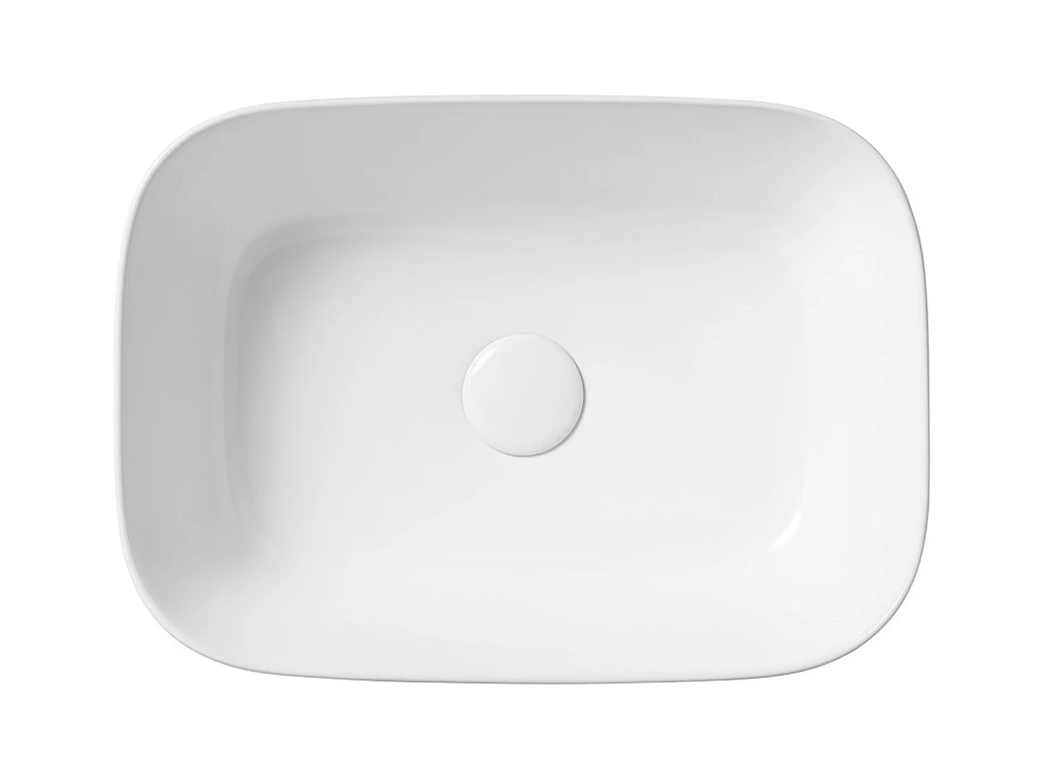 Bathroom Countertop Basin Oval Sit On Sink White Ceramic 455mm 45.5cm Modern Hapi