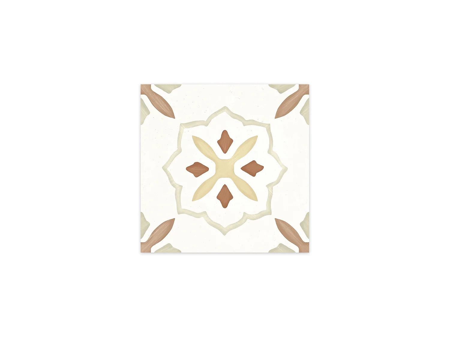 Carrelage effet Carreau ciment Moralis Terracotta 22,3x22,3x0,9 cm Levior - Sol et mur intérieur (vendu par carton de 0,65 m²) - RO'MA CARRELAGE