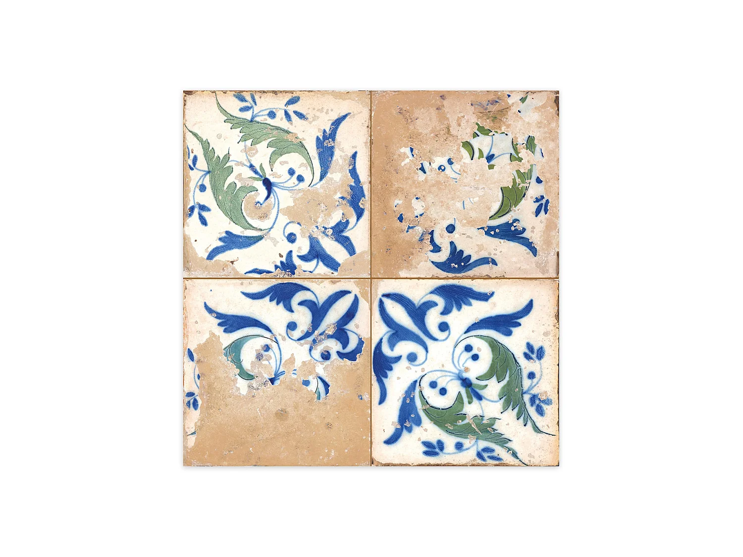 Carrelage Vintage Bleu Leptis 45x45x0,95 cm Solvera - Sol et mur intérieur (vendu par carton de 1 m²) - RO'MA CARRELAGE