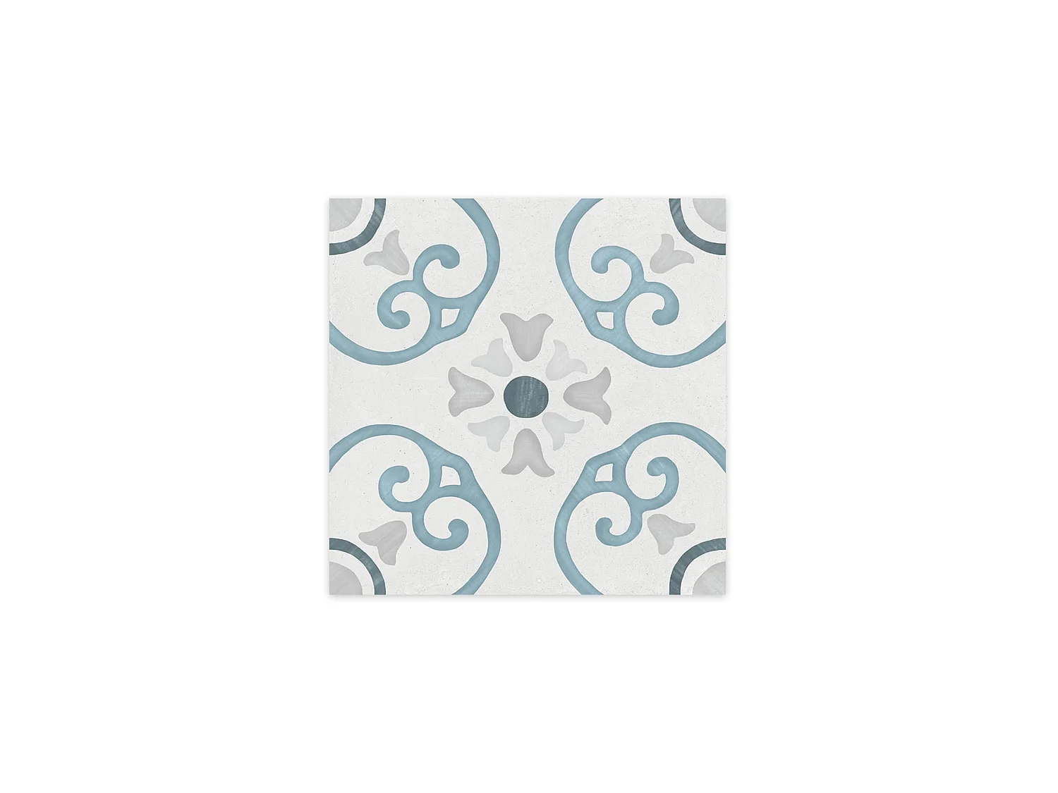 Carrelage effet Carreau ciment Nerelia Bleu 22,3x22,3x0,9 cm Ventoril - Sol et mur intérieur (vendu par carton de 0,65 m²) - RO'MA CARRELAGE
