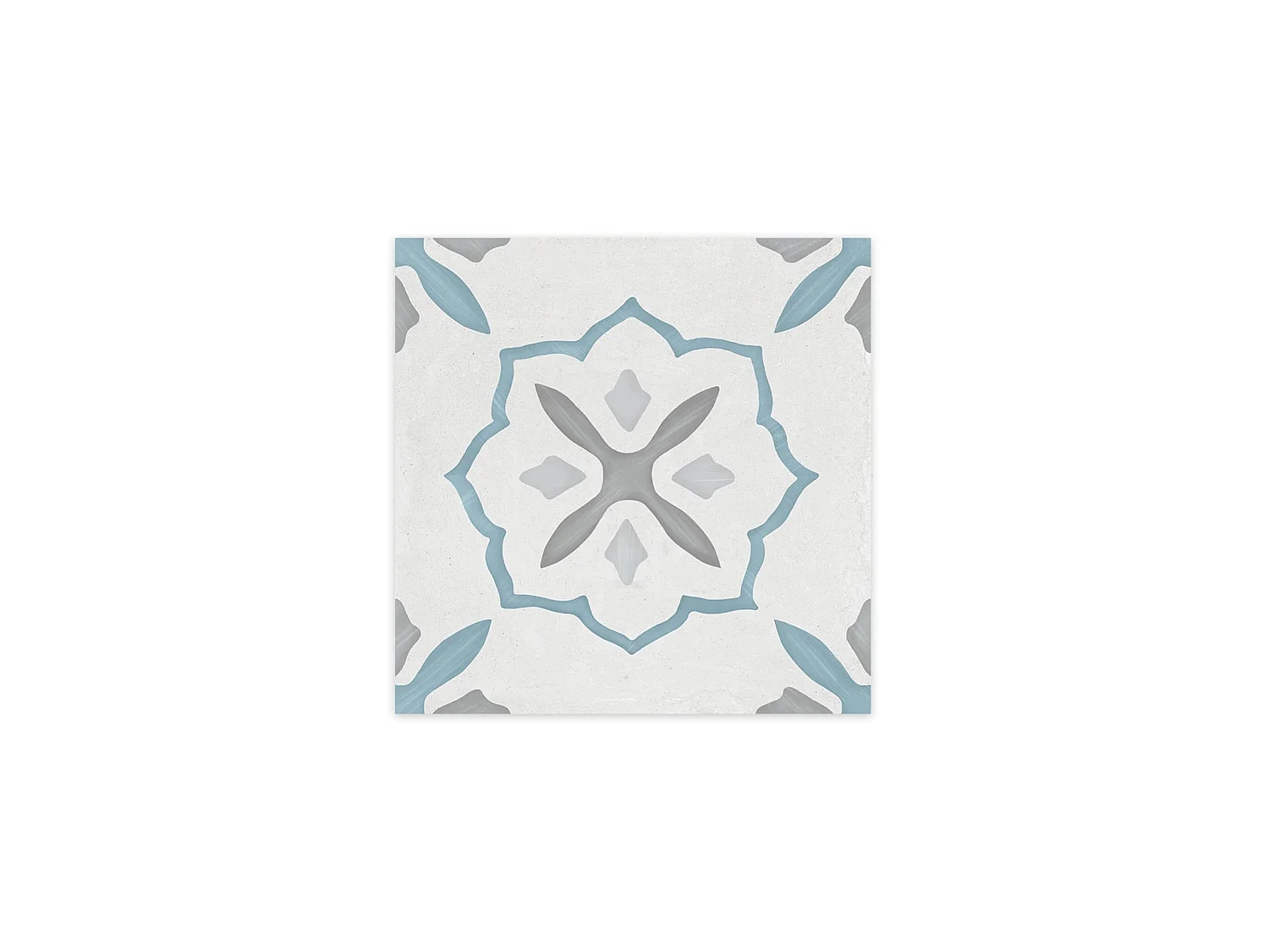 Carrelage effet Carreau ciment Moralis Bleu 22,3x22,3x0,9 cm Ventoril - Sol et mur intérieur (vendu par carton de 0,65 m²) - RO'MA CARRELAGE