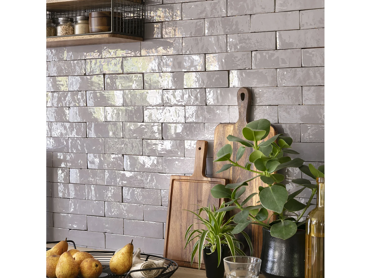 Carrelage Zellige Marocain Gris Clair 5x15 cm (vendu par 1 m²) - RO'MA NATURE