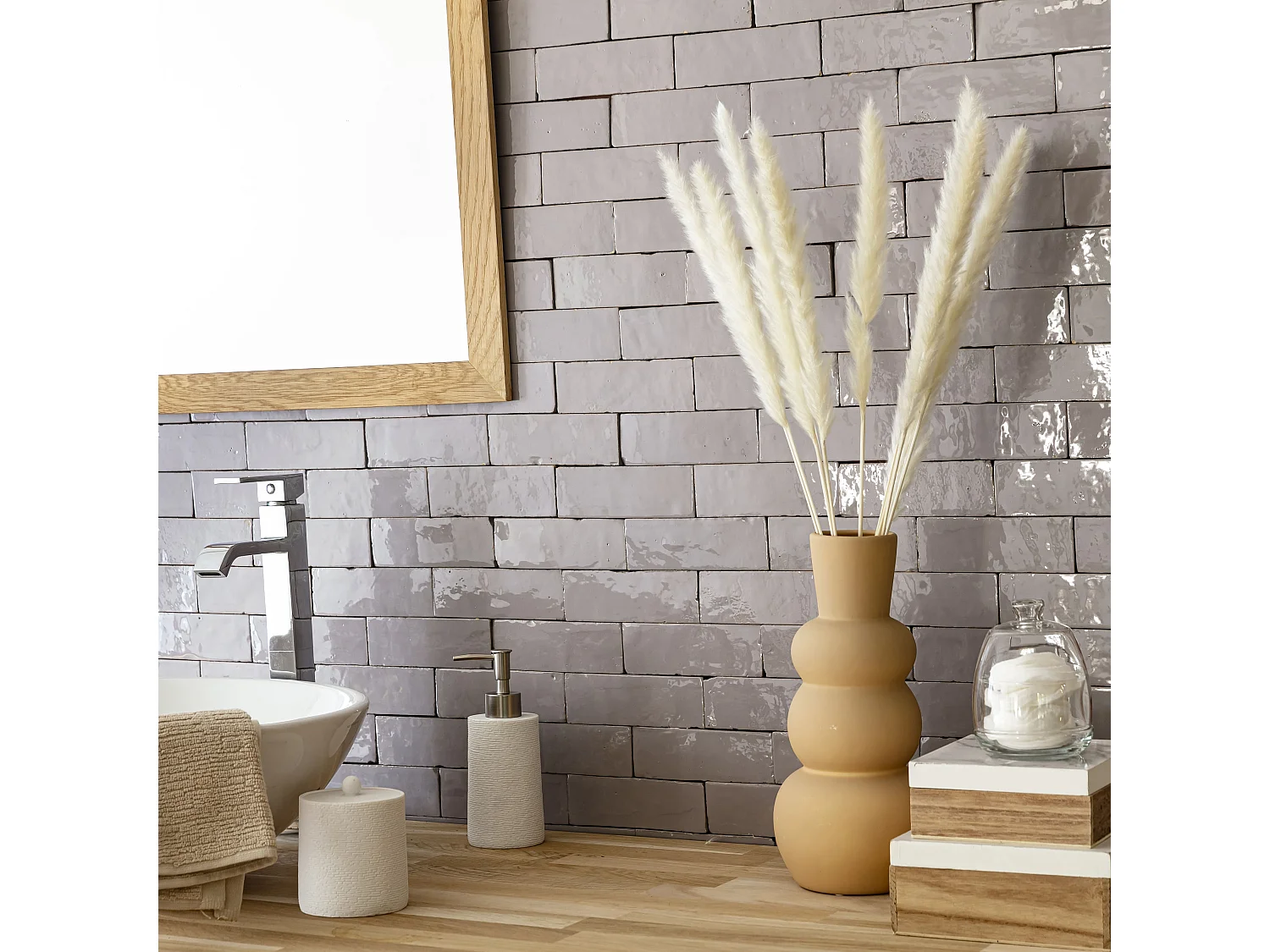 Carrelage Zellige Marocain Gris Clair 5x15 cm (vendu par 1 m²) - RO'MA NATURE