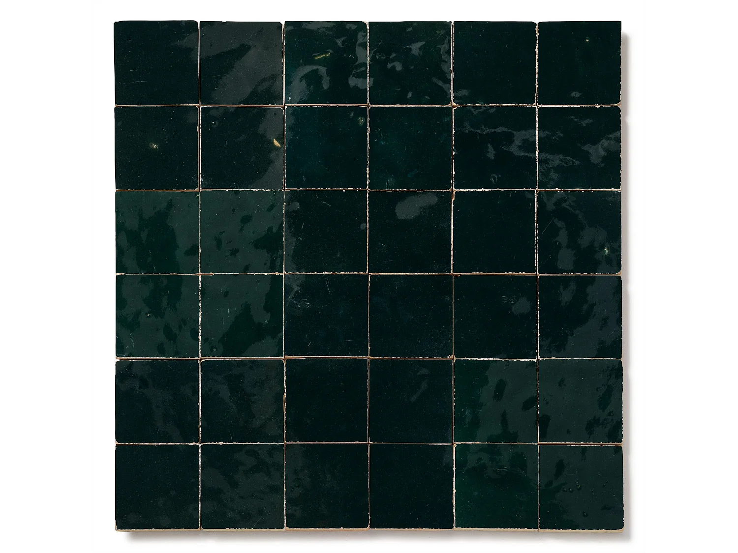 Carrelage Zellige Marocain Bleu Océan 5x5 cm  (vendu par plaque de 30x30 cm soit 0,09 m²) - RO'MA NATURE