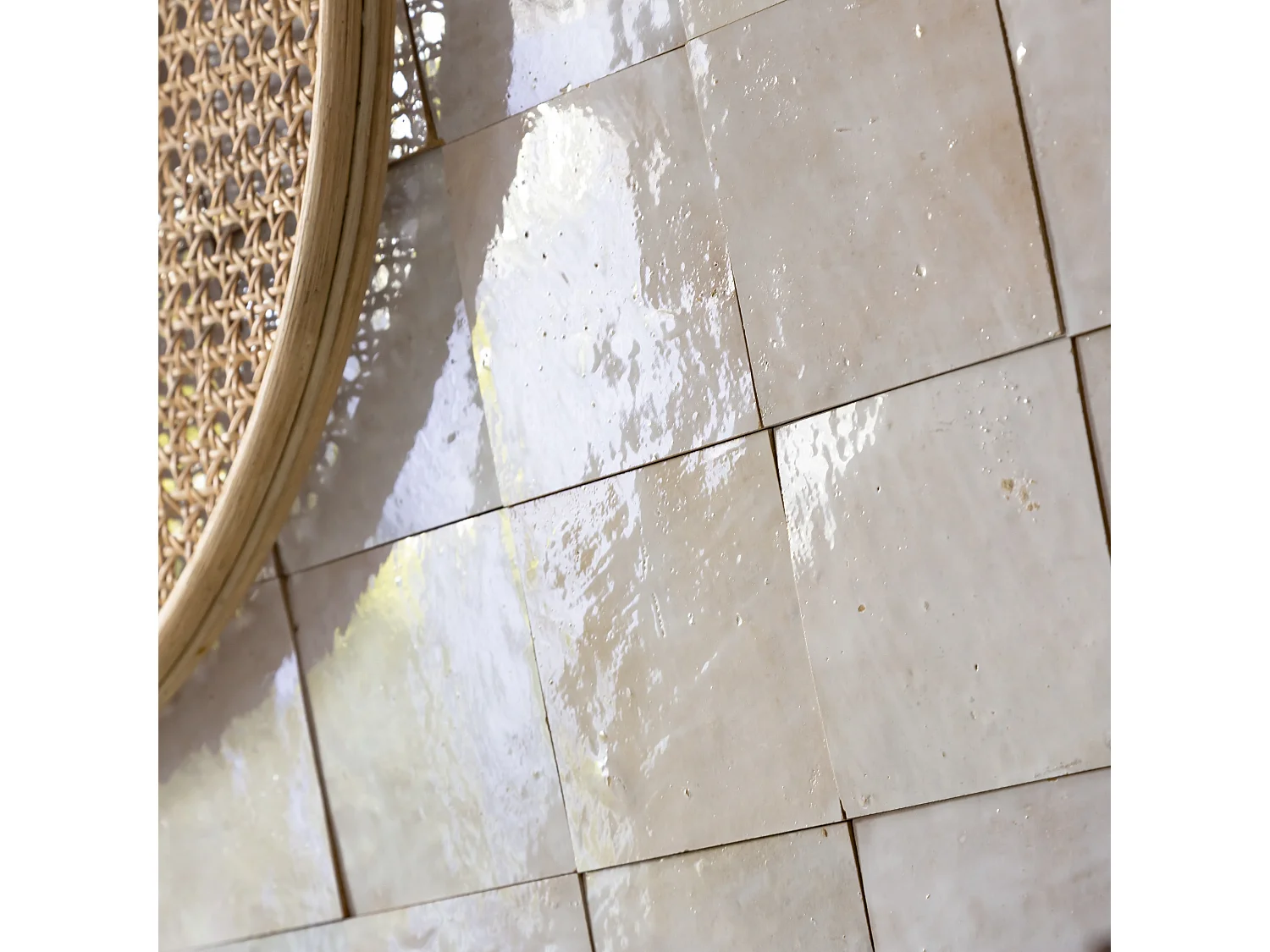 Carrelage Zellige Marocain Blanc Oukaimeden 10x10 cm (vendu par 1 m²) - RO'MA NATURE