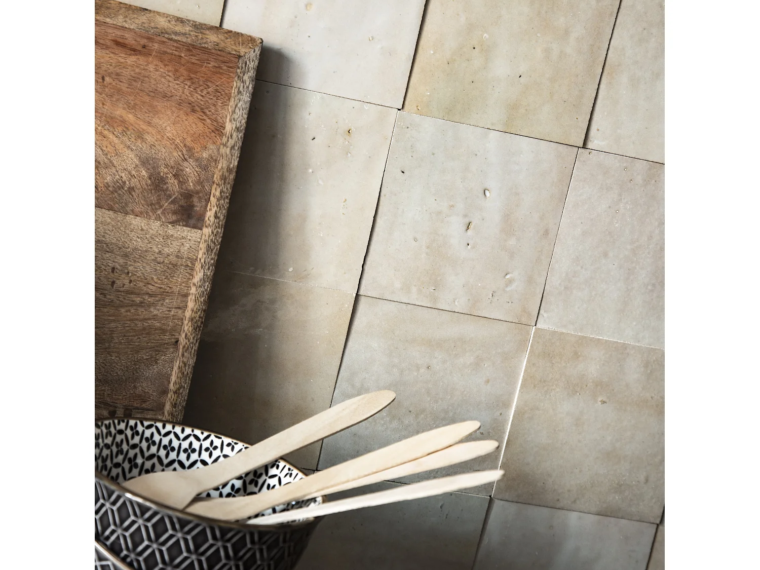 Carrelage Zellige Marocain Gris Beige 10x10 cm (vendu par 1 m²) - RO'MA NATURE