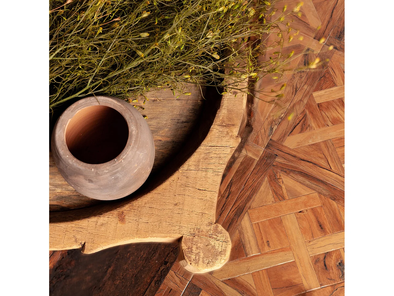 Carrelage Vintage effet Parquet Bois Brut Vieilli Versailles 45x45x0,95 cm Virelno - Sol intérieur (vendu par carton de 1 m²) - RO'MA CARRELAGE