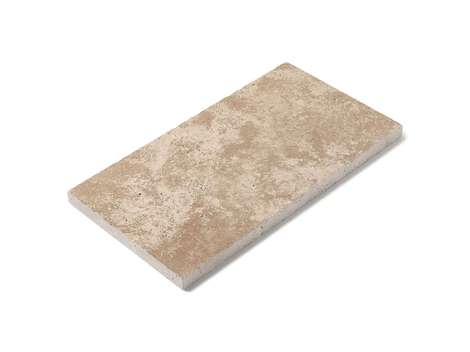 Margelle de piscine Travertin Beige Nuancé 61x33x3 cm Bord Droit (à l'unité) - RO'MA NATURE