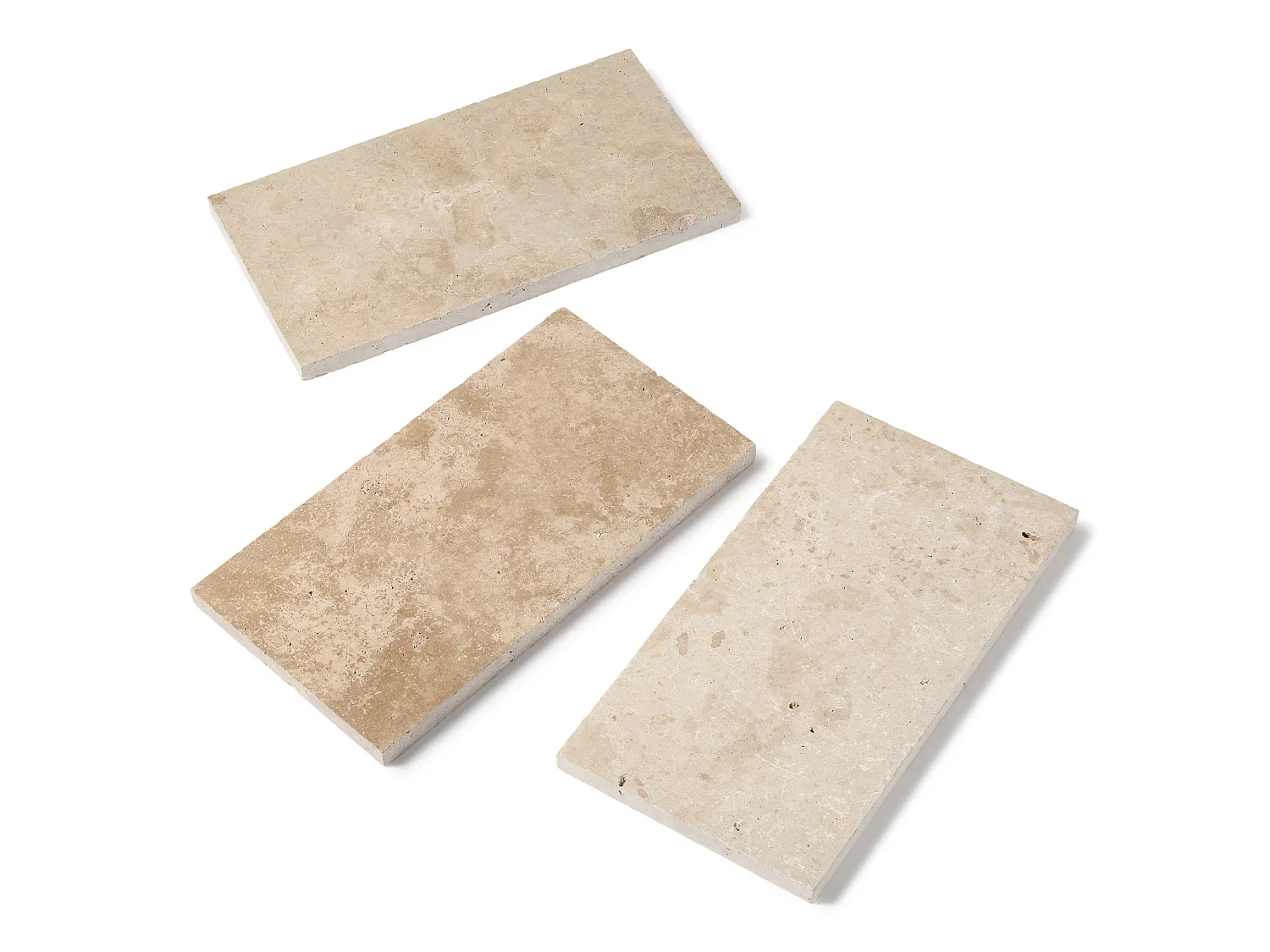Margelle de piscine Travertin Beige Nuancé 61x33x3 cm Bord Droit (à l'unité) - RO'MA NATURE