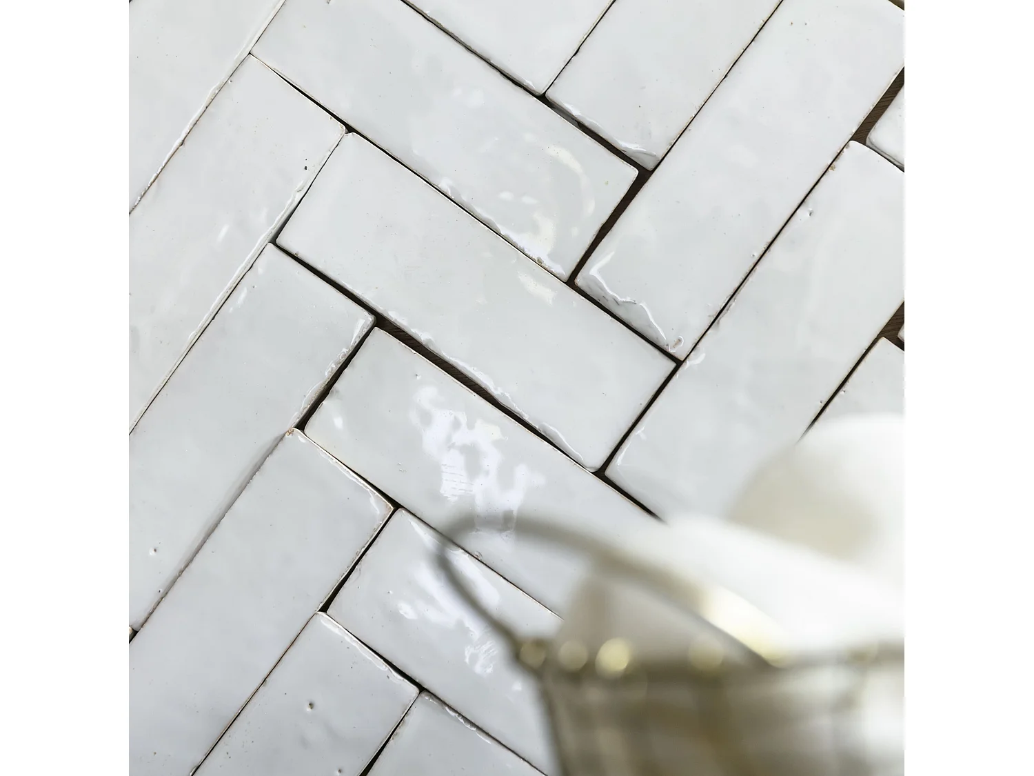 Carrelage Zellige Marocain Blanc Neige 5x15 cm (vendu par 1 m²) - RO'MA NATURE