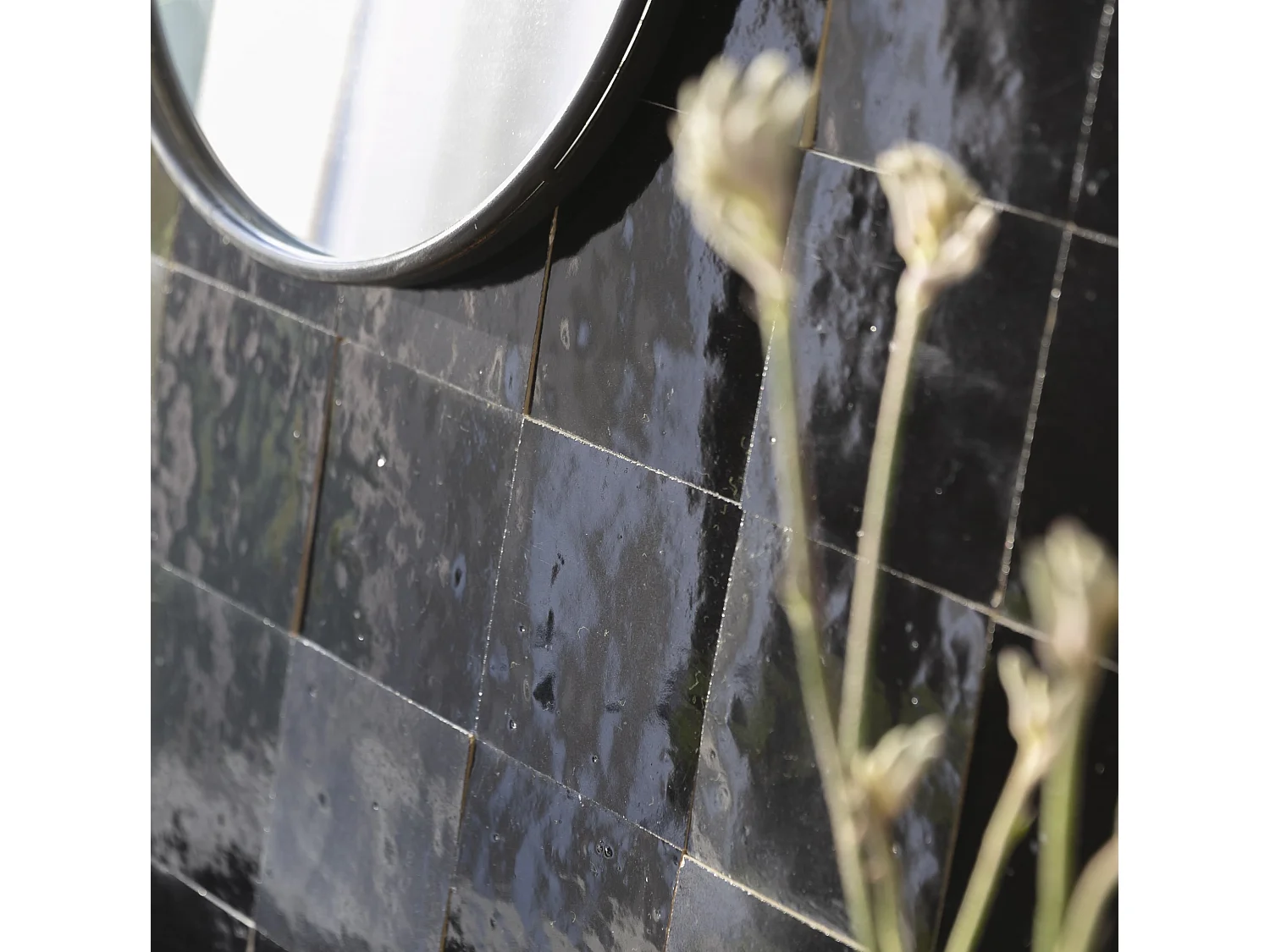 Carrelage Zellige Marocain Noir Intense 10x10 cm (vendu par 1 m²) - RO'MA NATURE