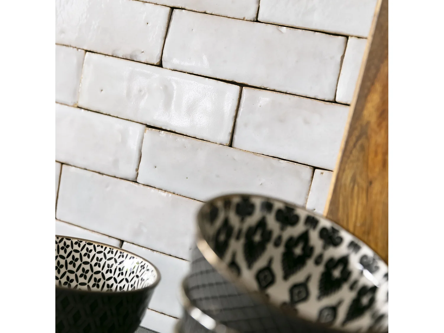 Carrelage Zellige Marocain Blanc Fes 5x15 cm (vendu par 1 m²) - RO'MA NATURE